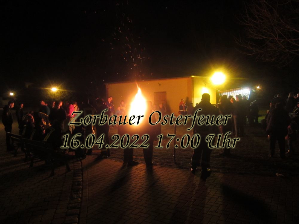 Osterfeuer in Zorbau