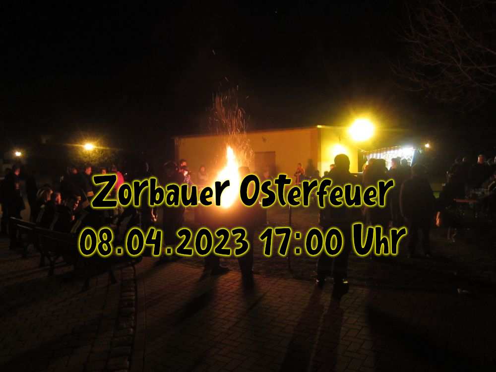 Osterfeuer Zorbau